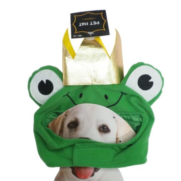 Meijer | Dog Costume "Frog Prince" Halloween Costume Hat | Size Medium Large - Picture 1 of 6